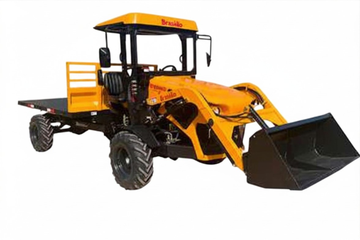 Tractor Brasélio con caja basculante
